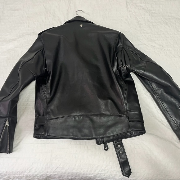Schott black biker leather jacket - Picture 2 of 7
